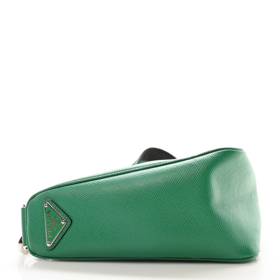 ★PRADA★ Triangle Logo 2MC086 QHH F0002 Triangle Saffiano Z Prada Saffiano Leather Triangle Logo Card Holder Black Gold