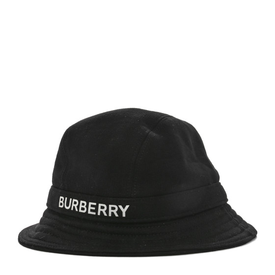 BURBERRY Jersey Logo Bucket Hat L Black 1669814 | FASHIONPHILE