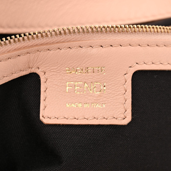 FENDI Nappa FF 1974 Embossed Baguette Baby Pink 1679328