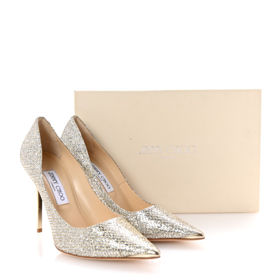 Jimmy Choo romy100 サイズ37ハーフ　新品未使用　箱無し JIMMY CHOO Lame Glitter Pointy Toe Romy 100 Pumps 39 Light