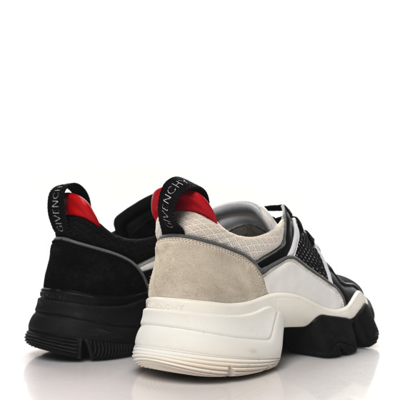 GIVENCHY Calfskin Neoprene Basket Basse Jaw Sneakers 44