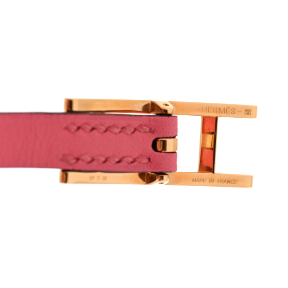 【美品】HERMES BEHAPI DOUBLE TOUR ブレスレット　ピンク HERMES Behapi double tour Bracelet pink/wine reversible with