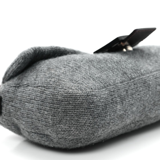 FENDI Knit Baguette Dark Grey 1673485 | FASHIONPHILE