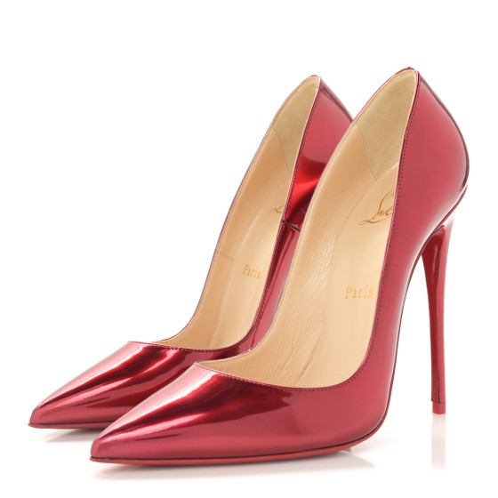 関税送料込☆Christian Louboutin☆ケイト サイキック ポンプ CHRISTIAN LOUBOUTIN Patent So Kate 120 Pumps 38 Shocking