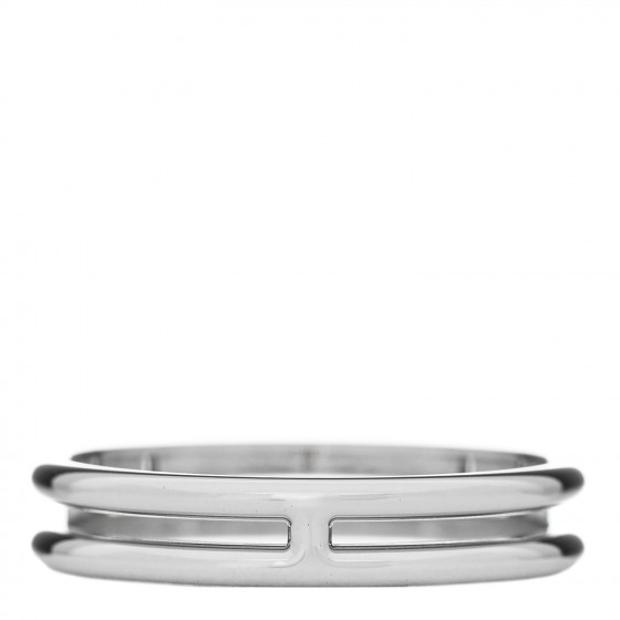 HERMES 18K White Gold Ariane Wedding Band Ring 52 6 1089853