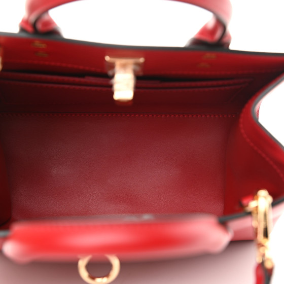 ★関税込★Ferragamo★スタジオスモールボックスバッグ★RED SALVATORE FERRAGAMO Calfskin Small Studio Box Bag Red