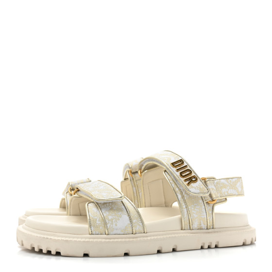 CHRISTIAN DIOR Technical Fabric Jacquard Dioract Sandals 40
