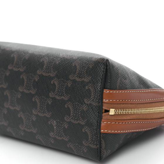 【国内発送】CLUTCH WITH CHAIN TRIOMPHE CANVAS LAMBSKINセール CELINE Lambskin Triomphe Canvas Embroidered Logo Clutch With