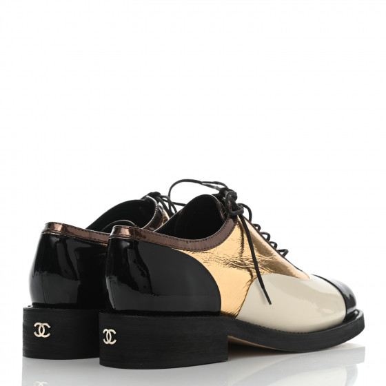 靴 CHANEL lace up oxford Shoes Chanel Lace Up Oxford Loafers Black