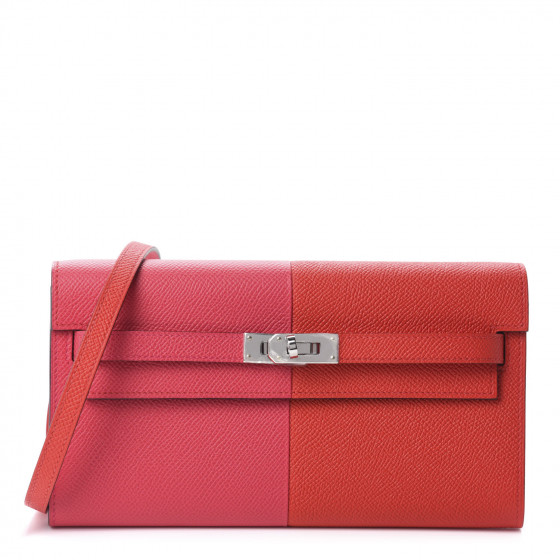 ショルダーにも♪[HERMES]トゥーゴー ウォレット rouge sellier Hermes Kelly Long To Go Rouge sellier Epsom leather Silver