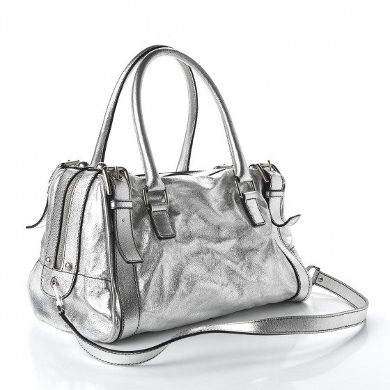 DOLCE & GABBANA Metallic Calfskin Miss Easy Way Boston Bag