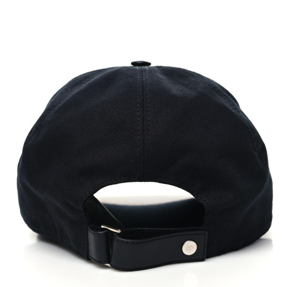 CHRISTIAN DIOR Cotton Embroidered Baseball Cap L Black
