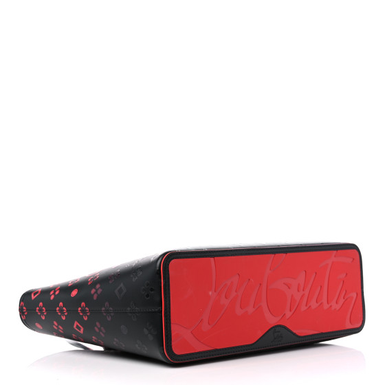 ◆kabotentyan◆ CHRISTIAN LOUBOUTIN Calfskin Spikes Loubi Print East West