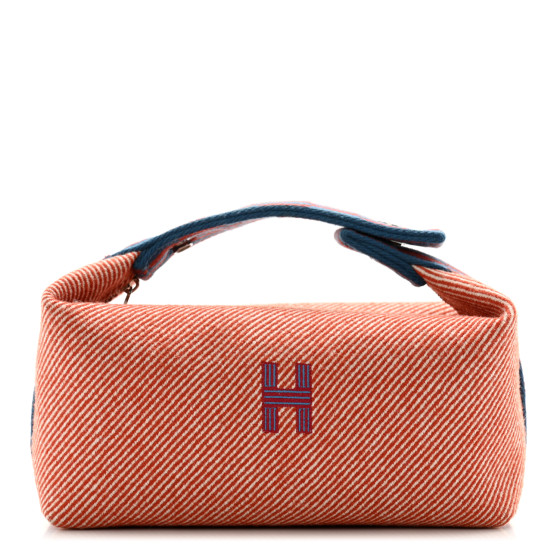 【HERMES】Small Bride-A-Brac H Natte Case Wool & Tomette HERMES Wool Small Bride-A-Brac H Natte Pouch Tomette 1572967