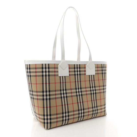 トートバッグ BURBERRY MEDIUM CHECK TOTE Burberry Medium Check Leather Tote Bag | Saks Fifth Avenue