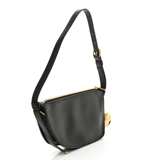 BURBERRY Calfskin Mini Shield Sling Bag Black 1685909