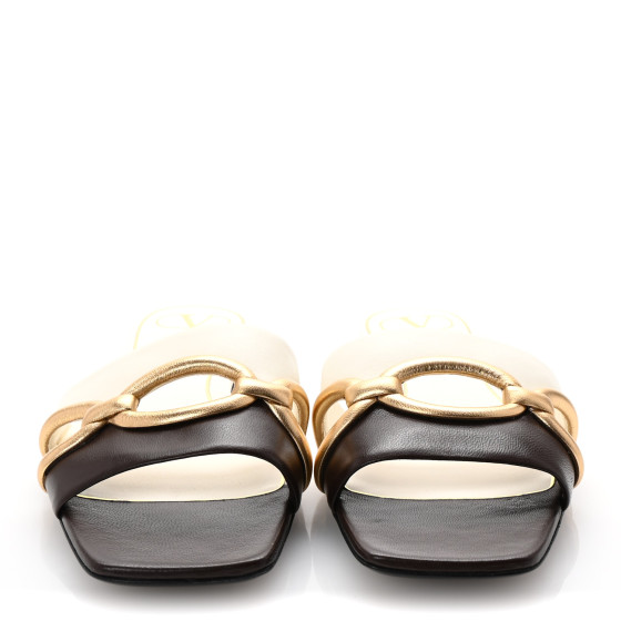 VALENTINO GARAVANI ◆ Chain 1967 Leather Sandal VALENTINO GARAVANI CHAIN 1967 LEATHER SANDALS $890 TAN/BROWN