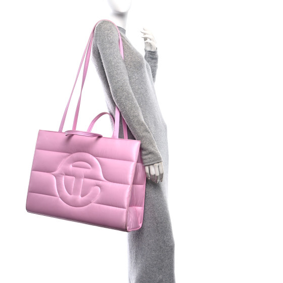 TELFAR Nylon Large Puff Shopping Bag Pink 1682807 | FASHIONPHILE