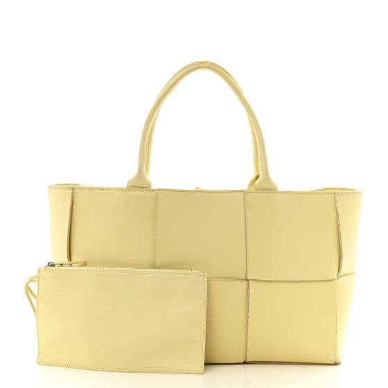 BOTTEGA VENETA Nappa Maxi Intrecciato Medium Arco Tote Ice