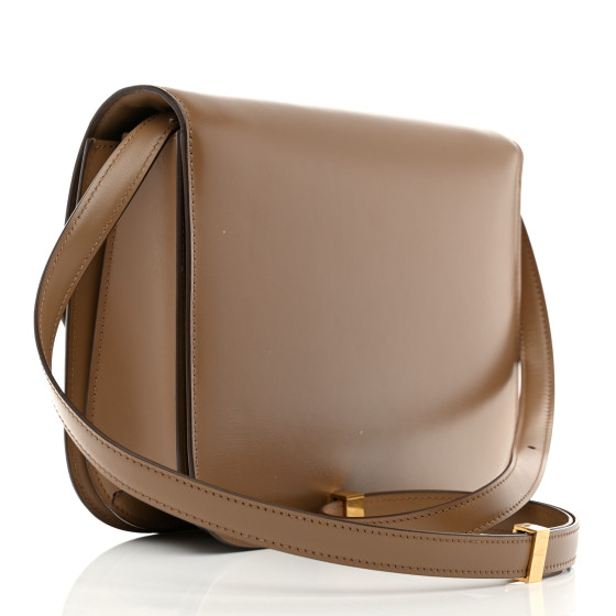 【CELINE】Medium 'Classic' bag box calfskin【ランク:Ａ】 CELINE Classic Box Medium Leather Flap Shoulder Bag Greige