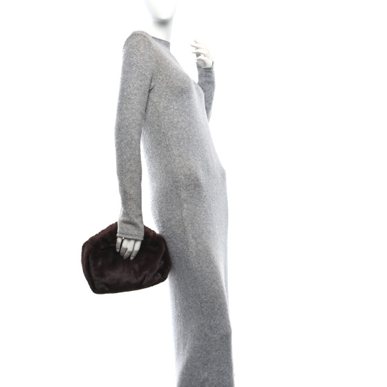 ALEXANDER WANG Faux Fur Small Scrunchie Bag Cola
