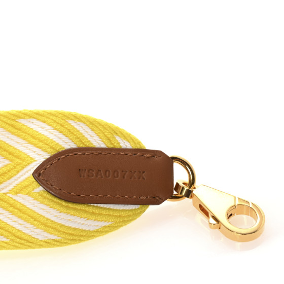 HERMES Toile Swift 50mm Sangle ZigZag Shoulder Strap Jaune