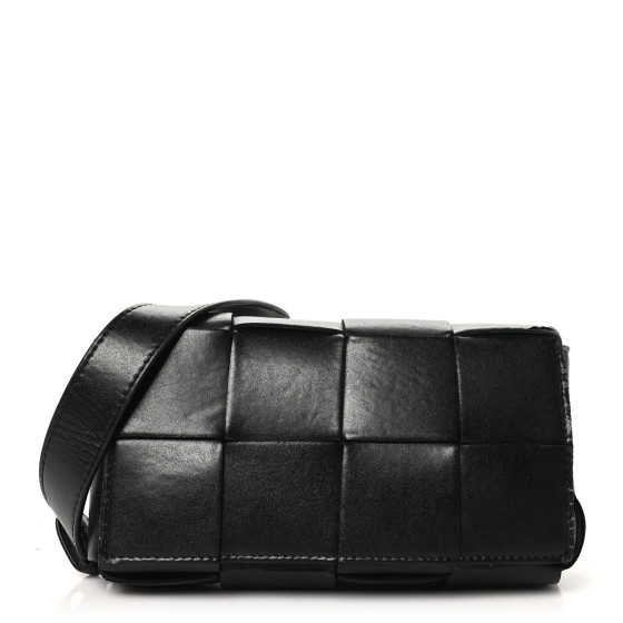 BOTTEGA VENETA Nappa Maxi Intreccio The Belt Cassette Bag Black