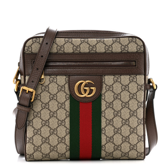 GUCCI GG Supreme Monogram Web Small Ophidia Messenger Bag
