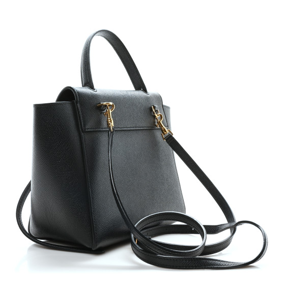 CELINE Grained Calfskin Nano Belt Bag Black 1686943