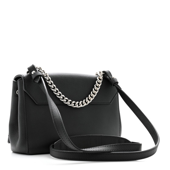 Louis Vuitton ブラックラバーベルト LOUIS VUITTON Calfskin Lockme II Chain Bag BB Black 1683318