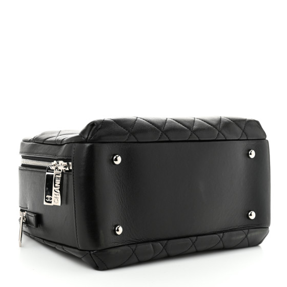 CHANEL Lambskin Quilted Medium Trendy CC Bowling Bag Black