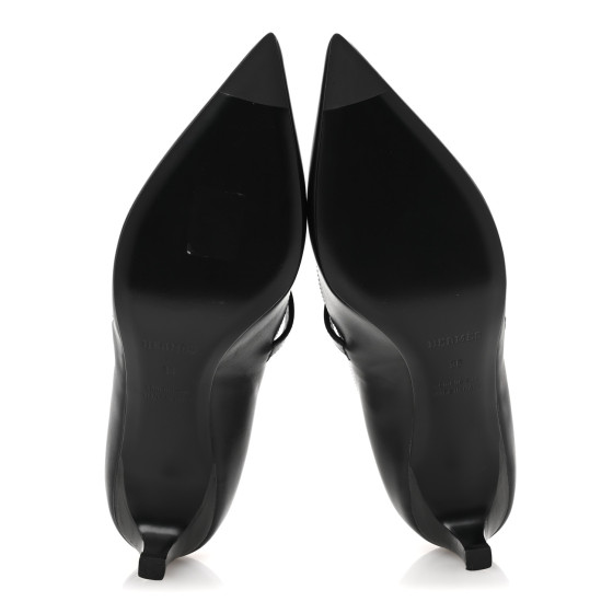 HERMES Calfskin Kiara 40 Pumps 36 Black 1686372 | FASHIONPHILE