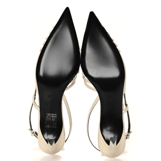 GUCCI Patent Regents Slingback Pumps 37.5 New Ivoire 1687570