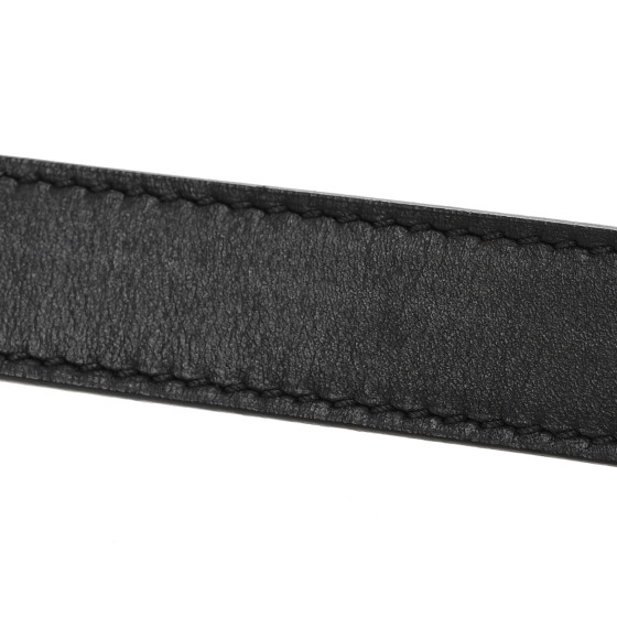GUCCI Calfskin Double G 20mm Belt 100 40 Black 1688475