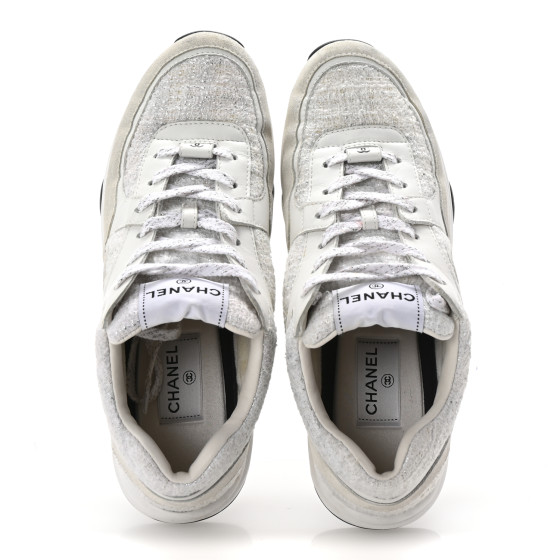 C1006　15点 CHANEL Painted Iridescent Cotton Tweed Suede Womens CC