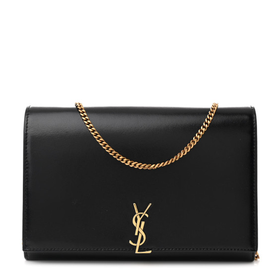 ショルダーバッグ・ポシェット SAINT LAURENT Women Messenger Bags 7428282R20W1000 Black SAINT LAURENT Glossy Calfskin Monogram Chain Wallet Black