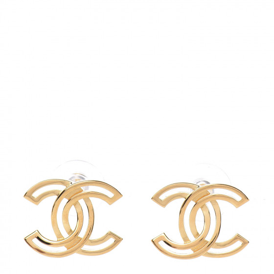 CHANELゴールド チャーム CHANEL Metal Obazine CC Earrings Gold 586077 | FASHIONPHILE