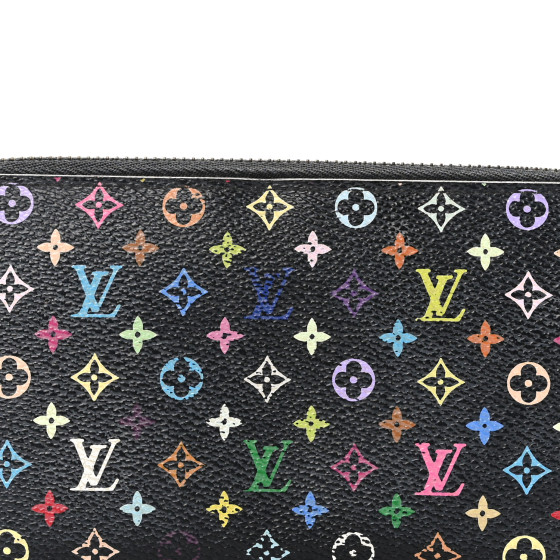 LOUIS VUITTON FOREST①　 限定品　2014 LOUIS VUITTON Monogram Multicolor Zippy Wallet Black Grenade