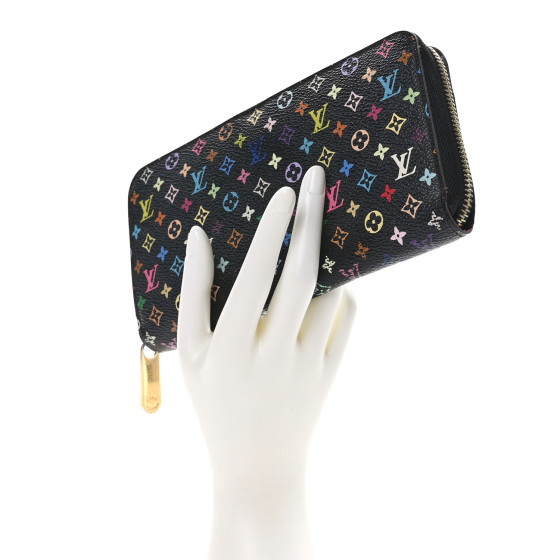 LOUIS VUITTON Monogram Multicolor Zippy Wallet Black Grenade