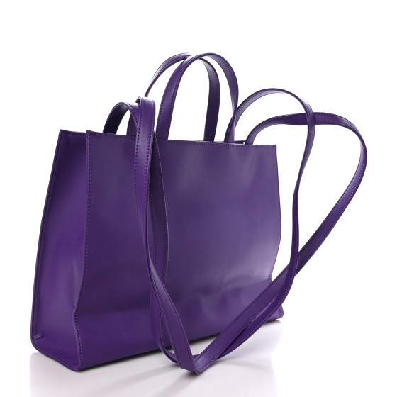 TELFAR Vegan Leather Medium Shopping Bag Grape 1577283 | FASHIONPHILE 