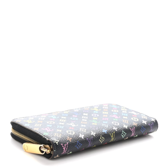 LOUIS VUITTON FOREST①　 限定品　2014 LOUIS VUITTON Monogram Multicolor Zippy Wallet Black Grenade