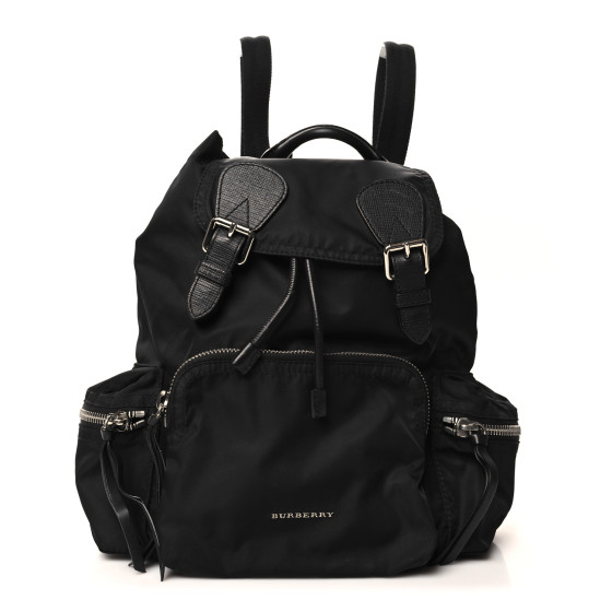 BURBERRY Nylon Medium Rucksack Backpack Black