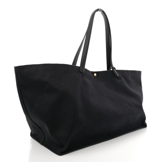 the row idaho XL ブラック Idaho XL canvas tote bag in black - The Row | Mytheresa