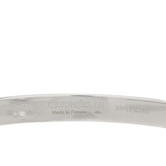 Hermès Galop Bangle Bracelet SH HERMES Galop Horse Bangle Cuff Bracelet Small Model Sterling