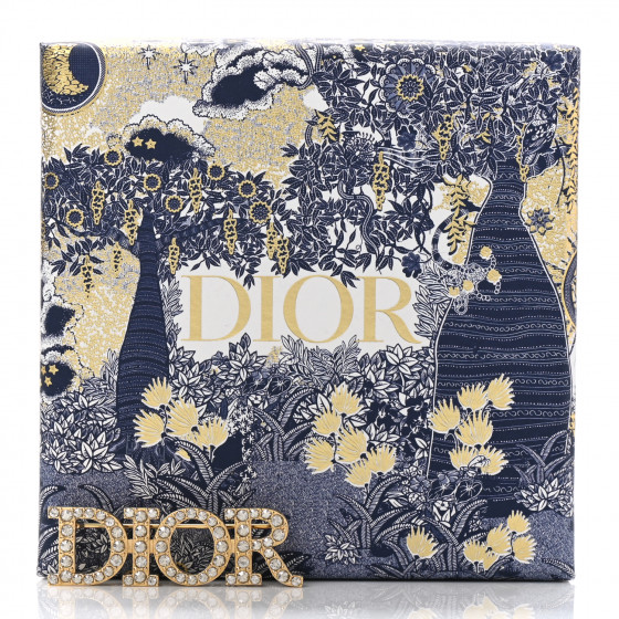 Christian Dior ブローチ  クリスタル付き CHRISTIAN DIOR Crystal Dior Logo Brooch Gold 1090901