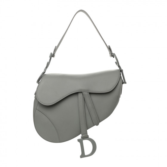 Christian Dior Oblique Embroidered Gray Saddle Bag | eBay