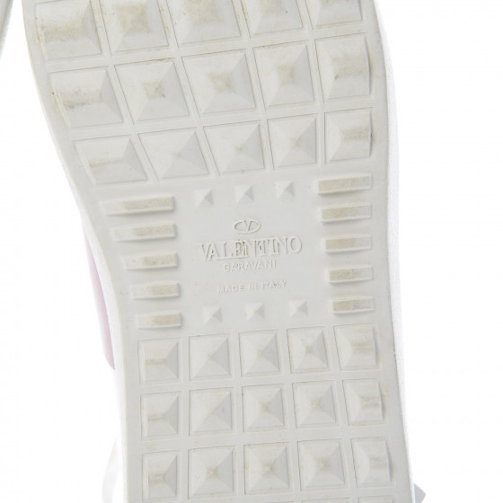 スニーカー VALENTINO White Water Rose Open Sneakers S0781 BLU 834 Open Sneaker In Calfskin Leather for Woman in White/water
