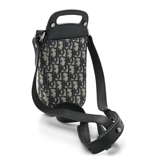 Dior Saddle Pouch CA ベージュ/ブラック CHRISTIAN DIOR Oblique Grained Calfskin Vertical Saddle