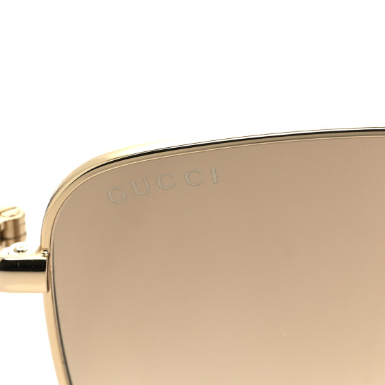 サングラス Gucci Sunglasses GG1146SK l Oversized Luxury GUCCI Square Frame GG1146SK Sunglasses Gold 1465845