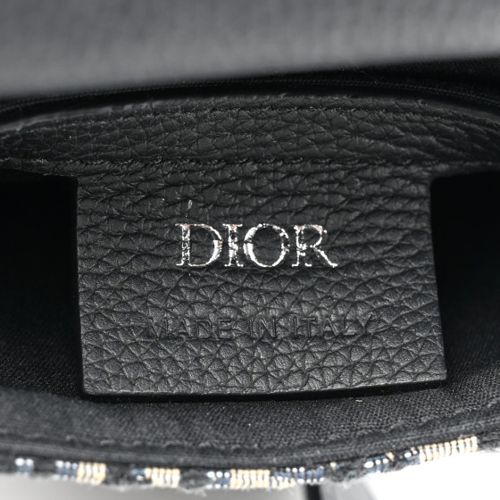 CHRISTIAN DIOR Oblique Grained Calfskin Vertical Saddle